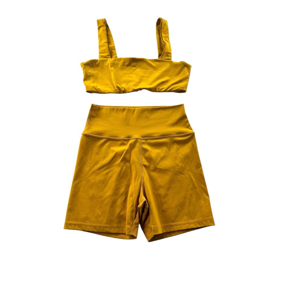 Daily Drills Set Honeygold Lawson Bra And Shortie Shorts Size Small Workout